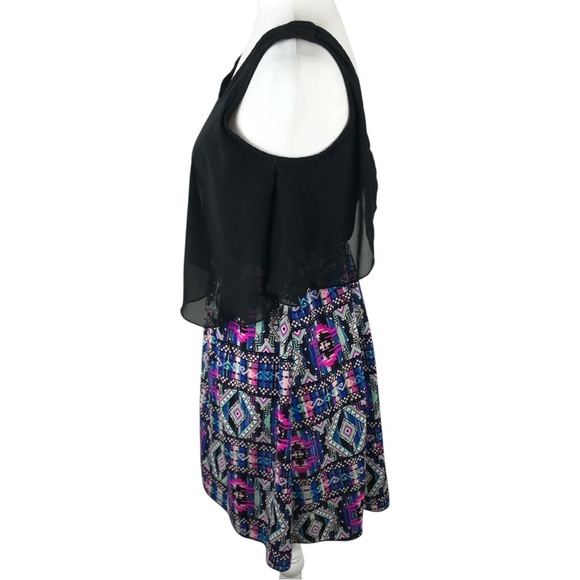 Rue 21 Black/Aztec Pattern Strapless Dress Size M - Picture 2 of 4